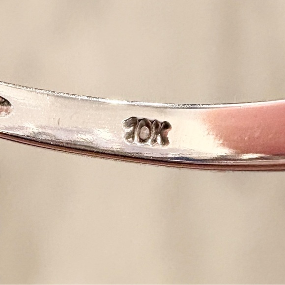 Vintage 10K White Gold Tanzanite & Alexandrite Ring - Size 7.25 - Picture 10 of 11